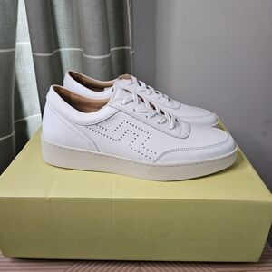 NEW J.Lindeberg Art Tennis Leather Sneaker White Neutral Classic Golf 41 US 8.5